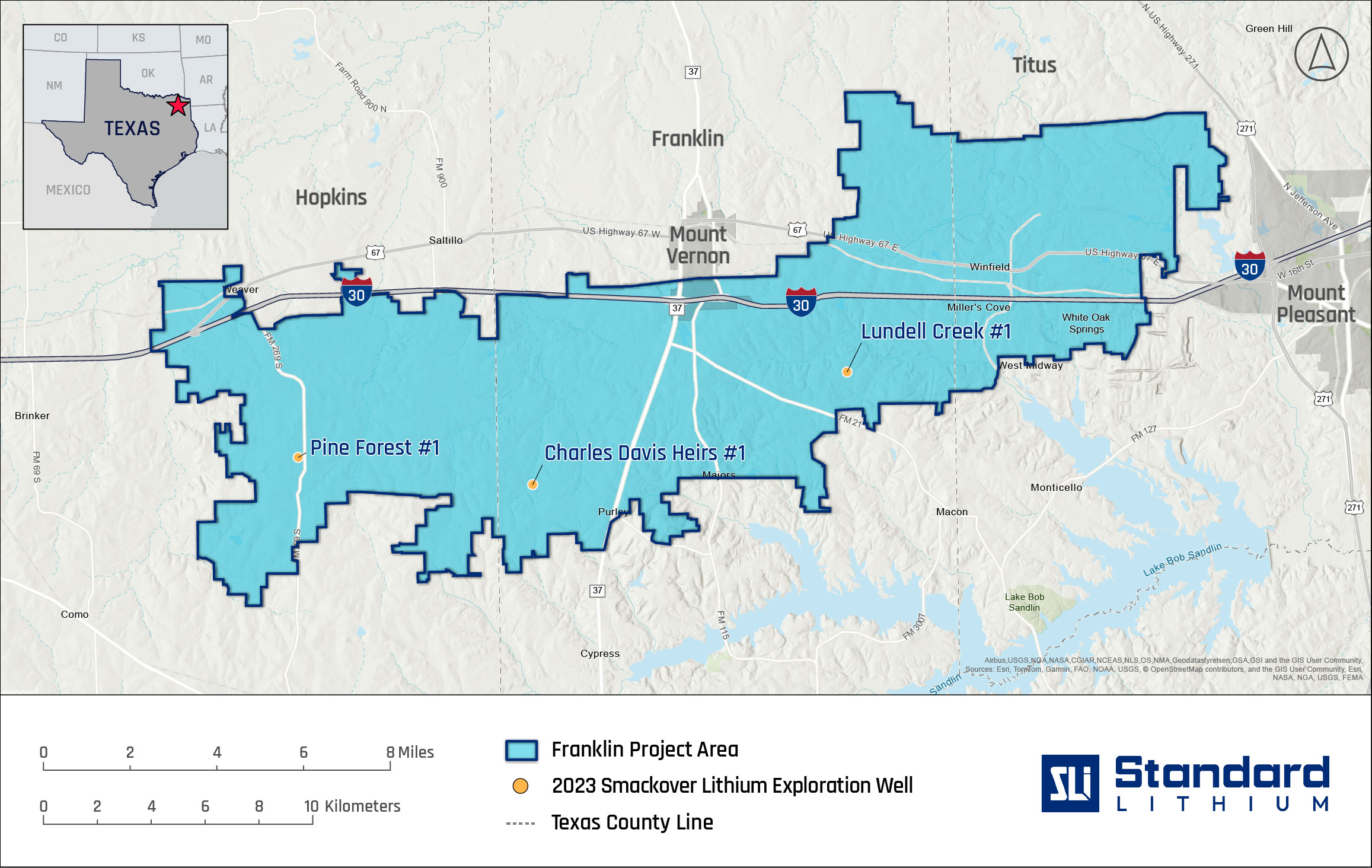 East Texas Project Map